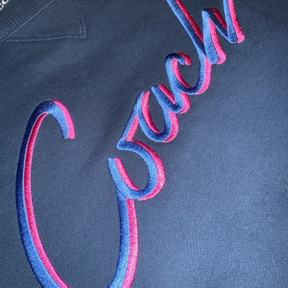 NWOT Coach Basic Blue Women’s Trendy Crewneck Size XXL PTP 30 Oversized Casual - Picture 5 of 10